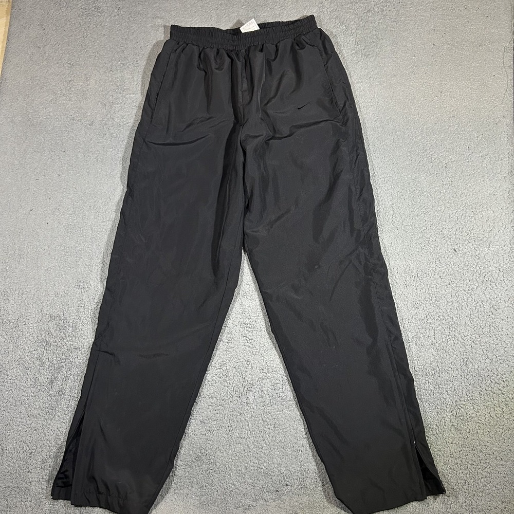 Vtg 90s Nike Challenge Court Track Pants Men's Medium Agassi Tennis Black #3962